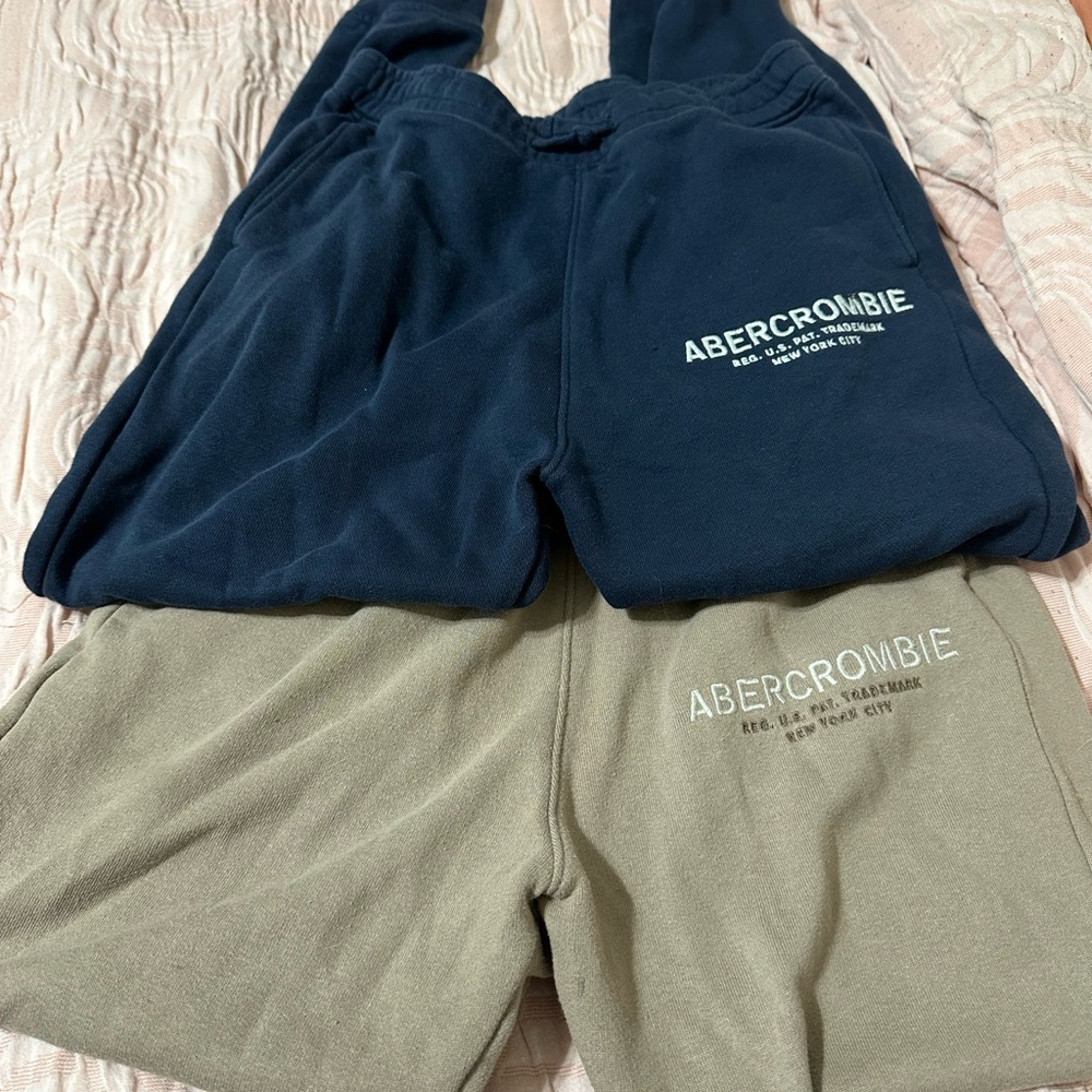 Abercrombie Kids Blue and Tan Sweatpants
